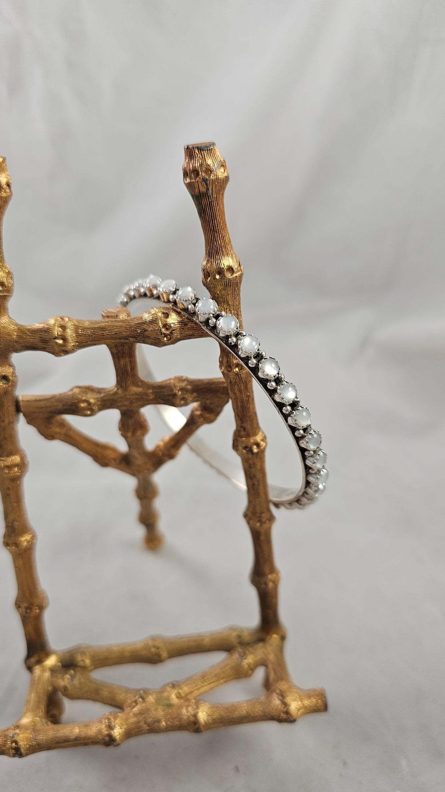 Snake eye bangle bracelets.