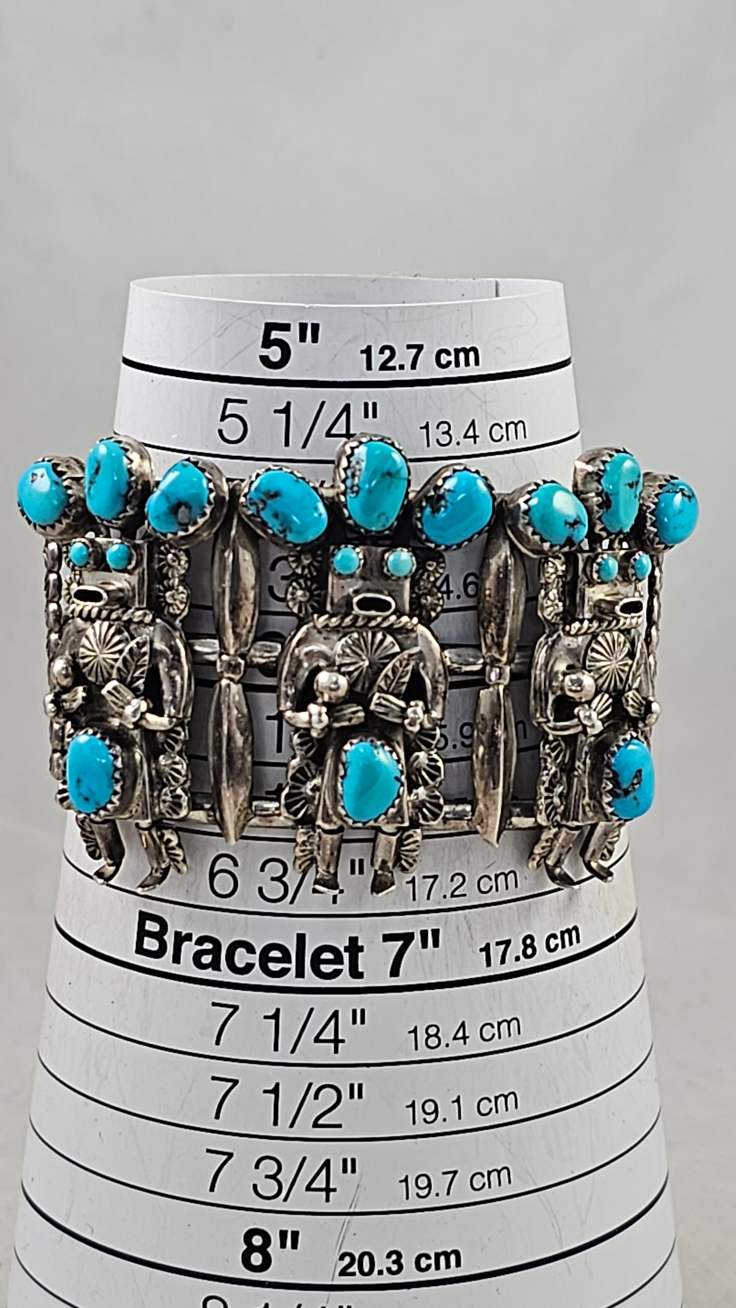 Turquoise and sterling bracelet