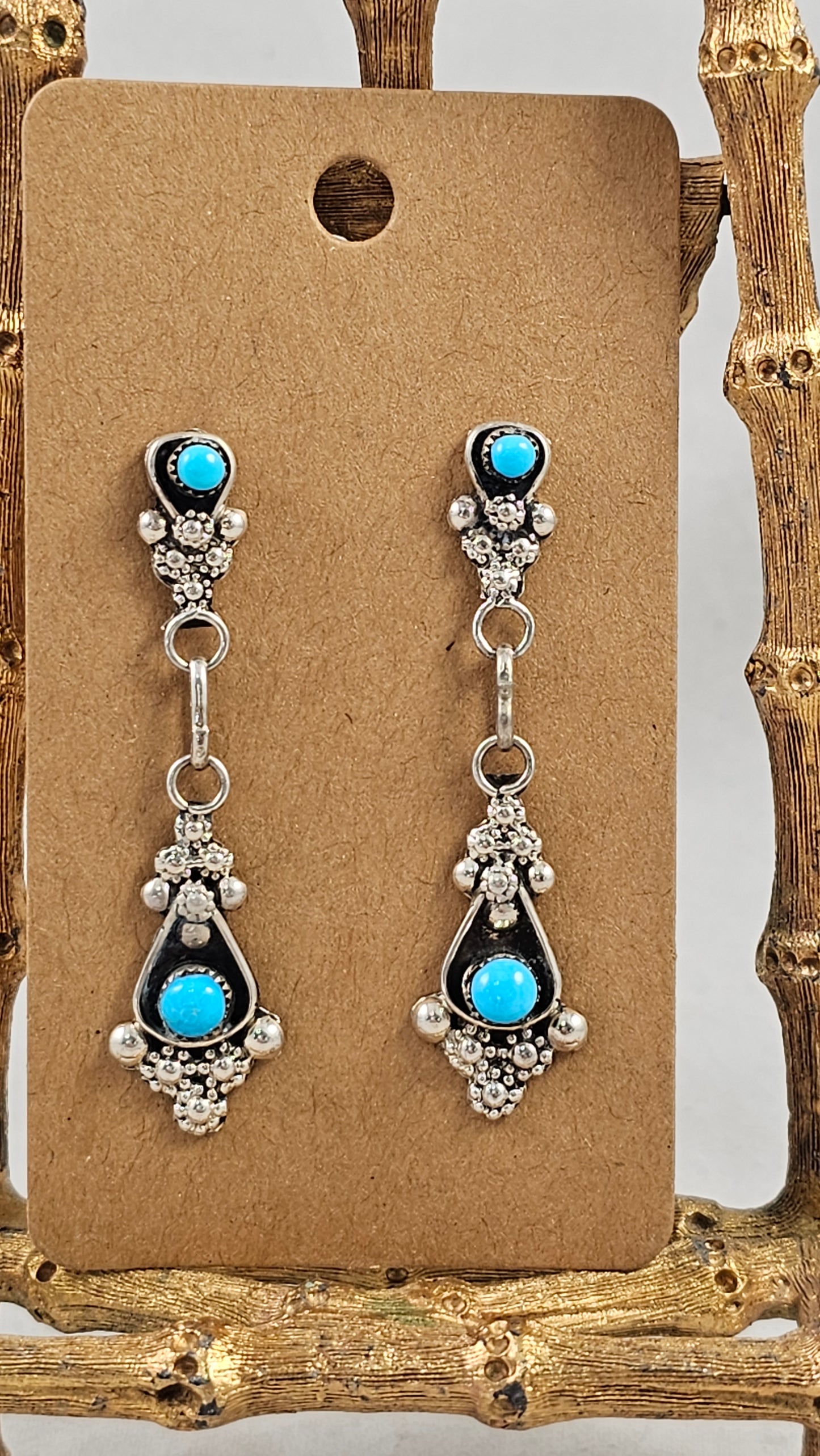 Zuni turquoise & sterling earrings