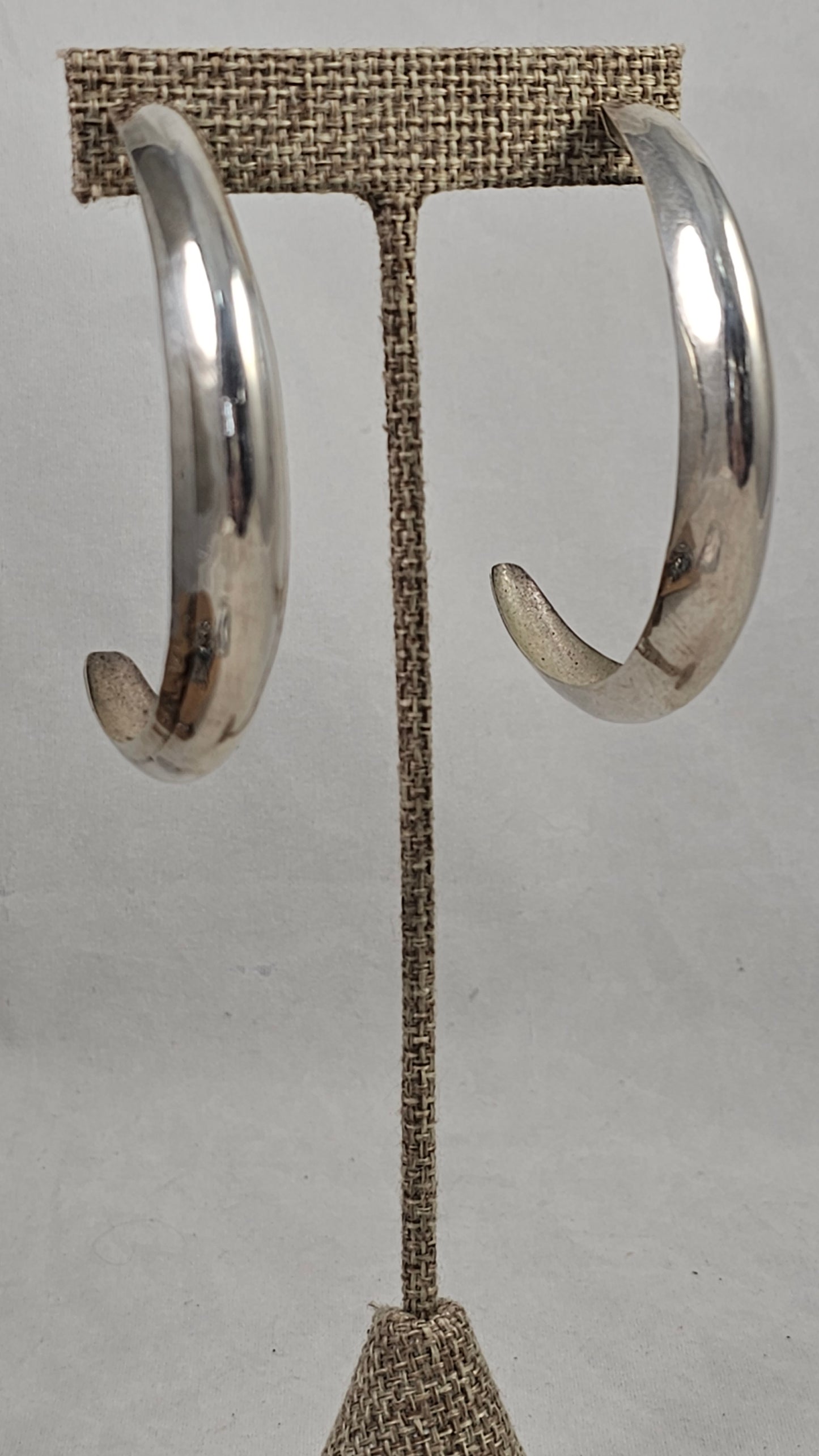 Silver hoop earrings