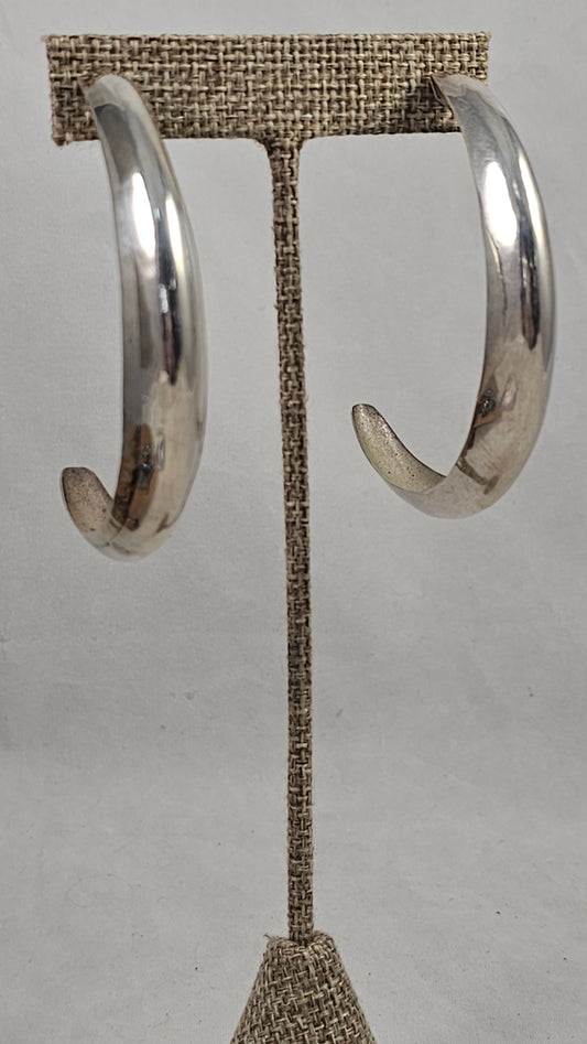 Silver hoop earrings