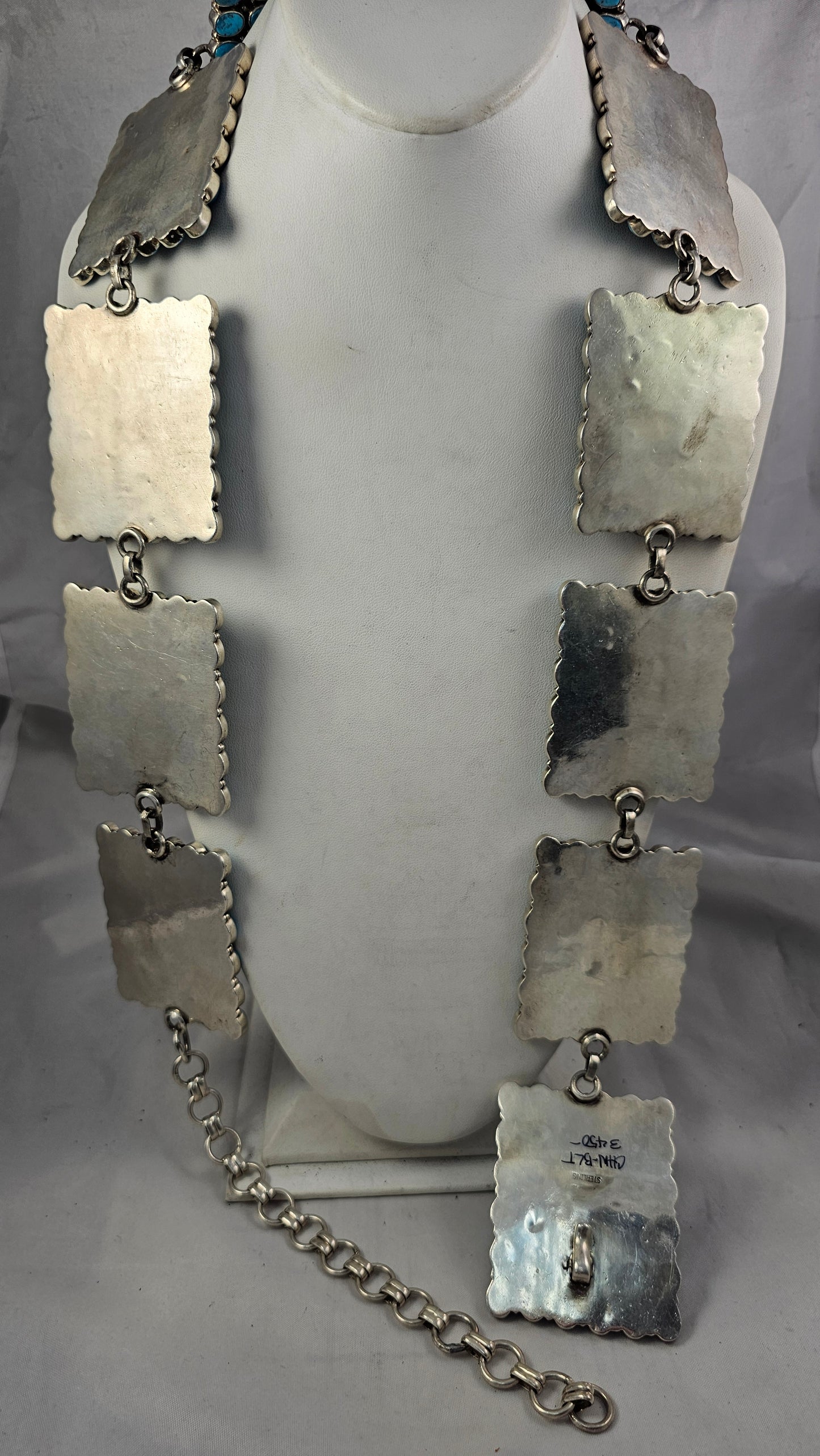Concho belt turquoise multistone