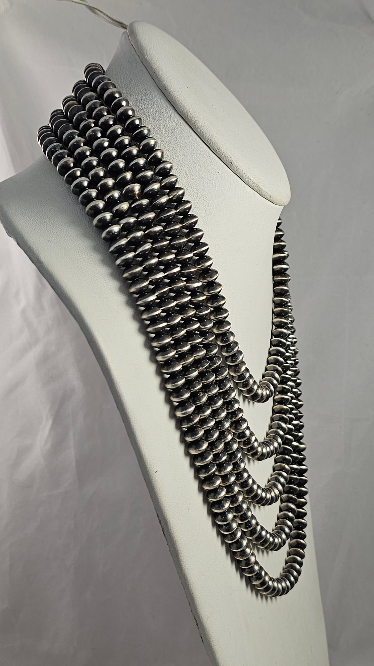 Navajo pearl necklace and earring set