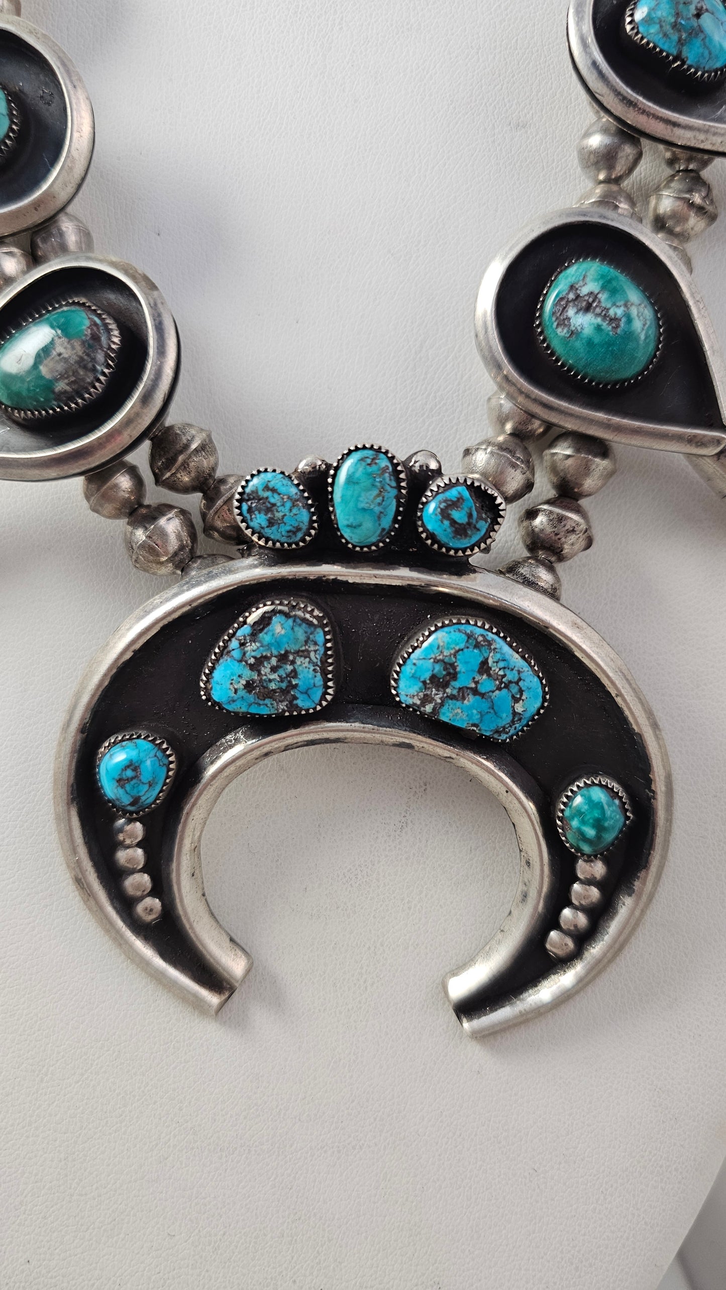 Shadowbox squash blossom necklace