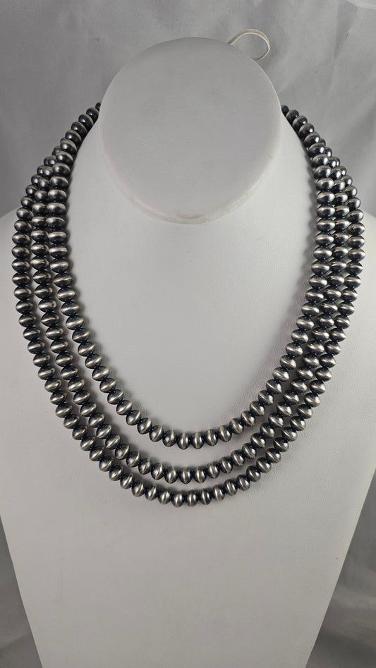 Navajo pearl necklace 60" 7.5mm