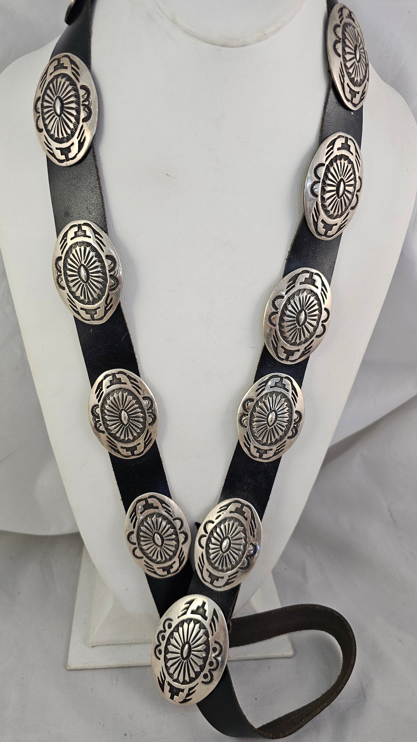 Concho belt sterling silver by James Shay
