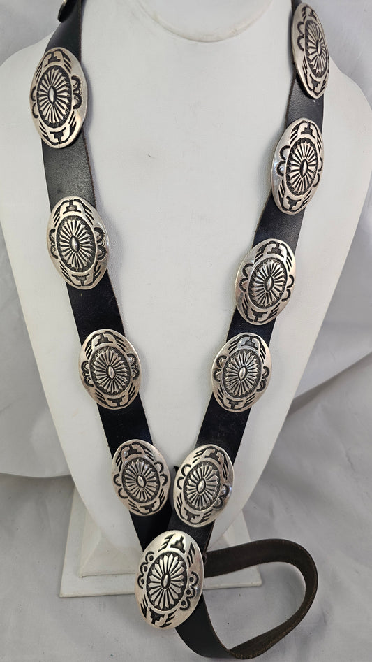 Concho belt sterling silver by James Shay