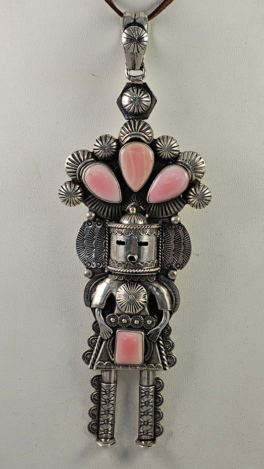 Conch Shell & Sterling Kachina pendant