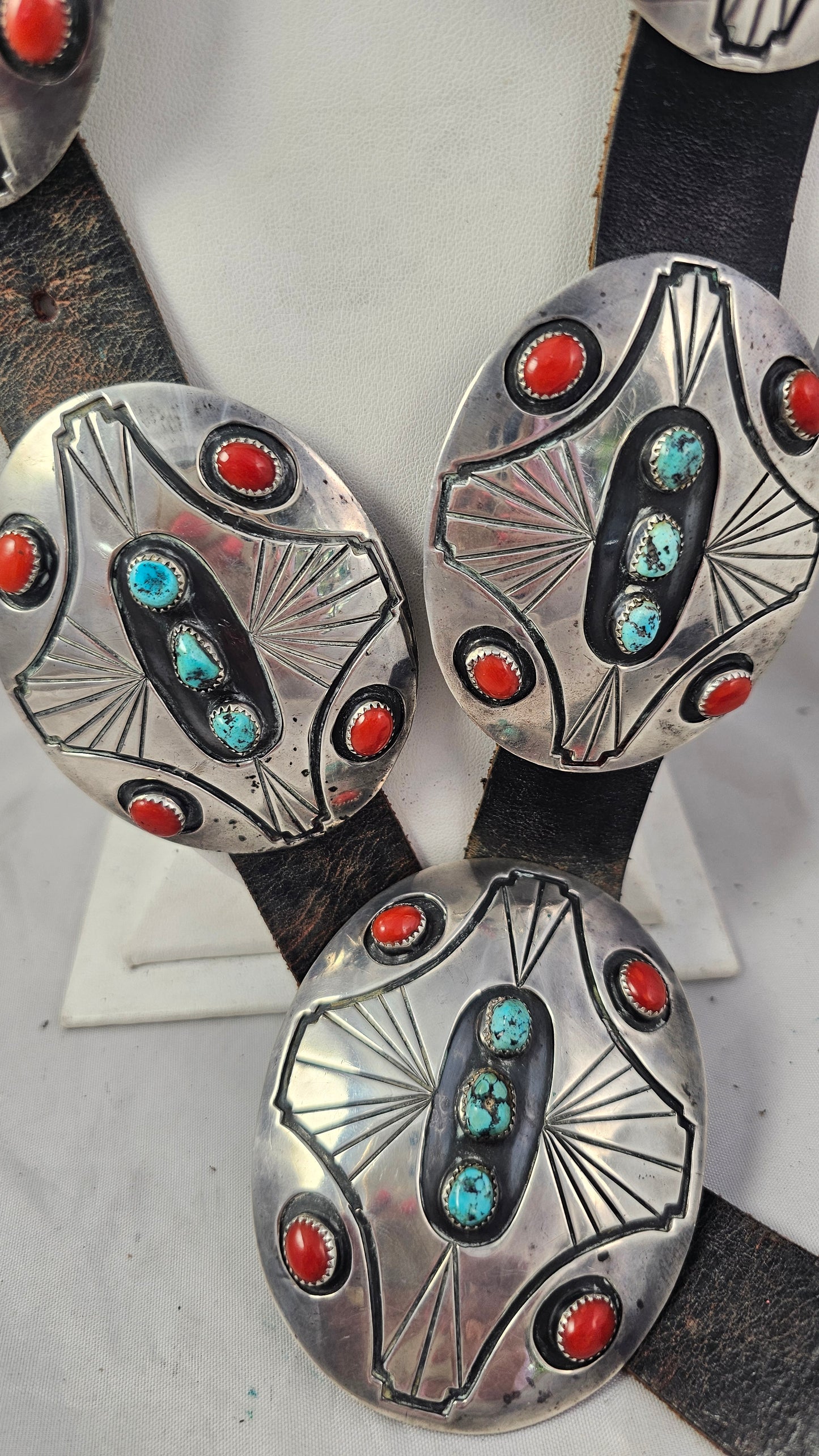 Concho Belt by Charlie Mike Yazzie
