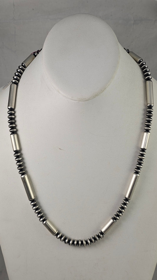 Barrel bead Navajo pearl necklace