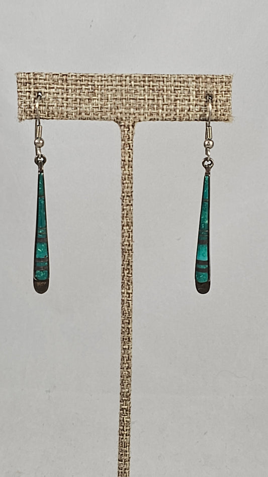 Vintage Zuni inlay earrings