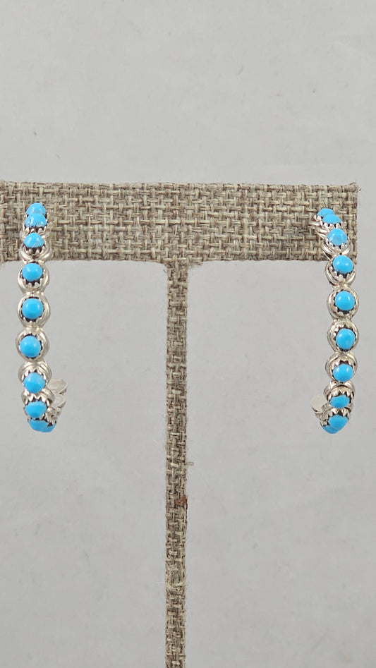 Snake eye hoop earrings
