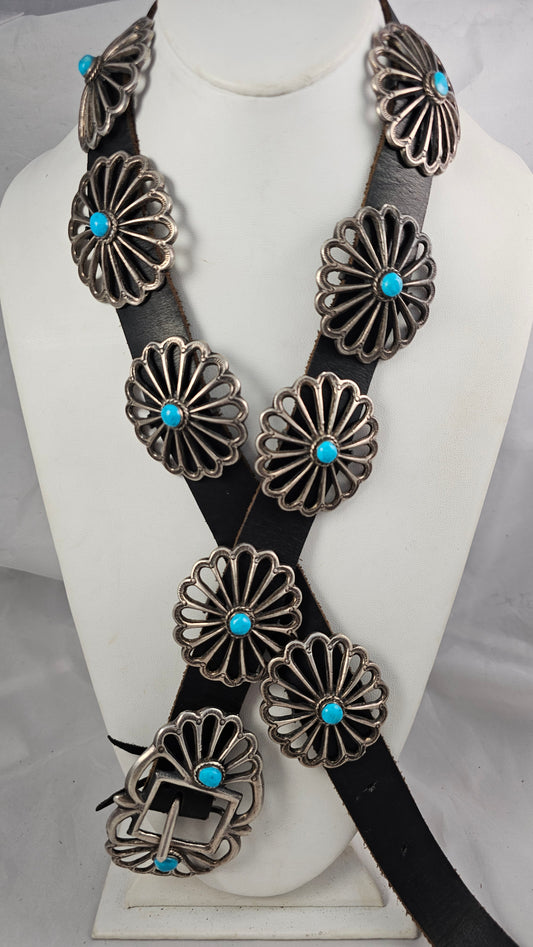 Sandcast concho belt