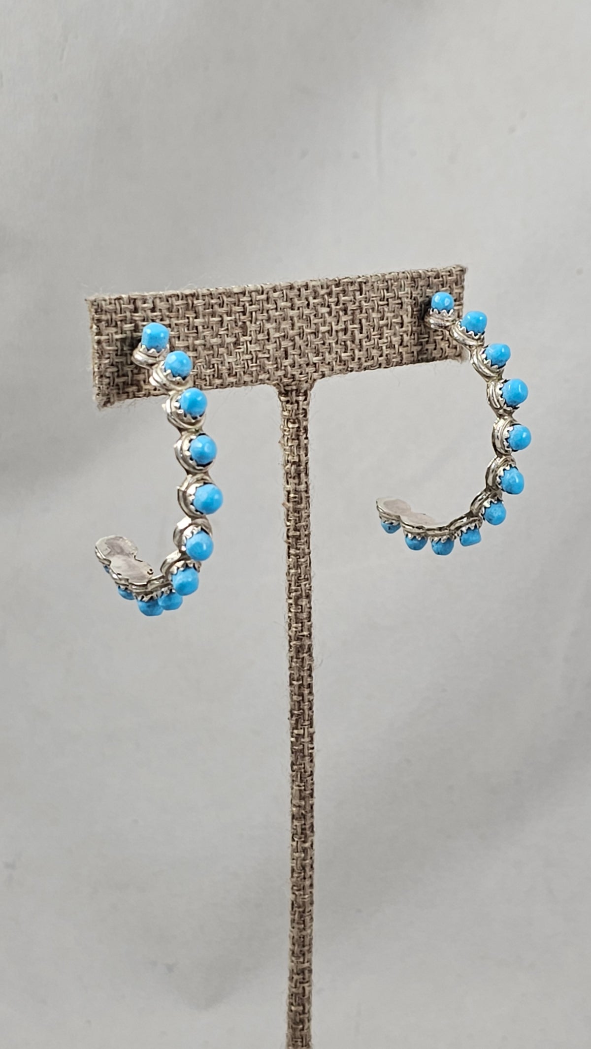 Turquoise hoop earrings