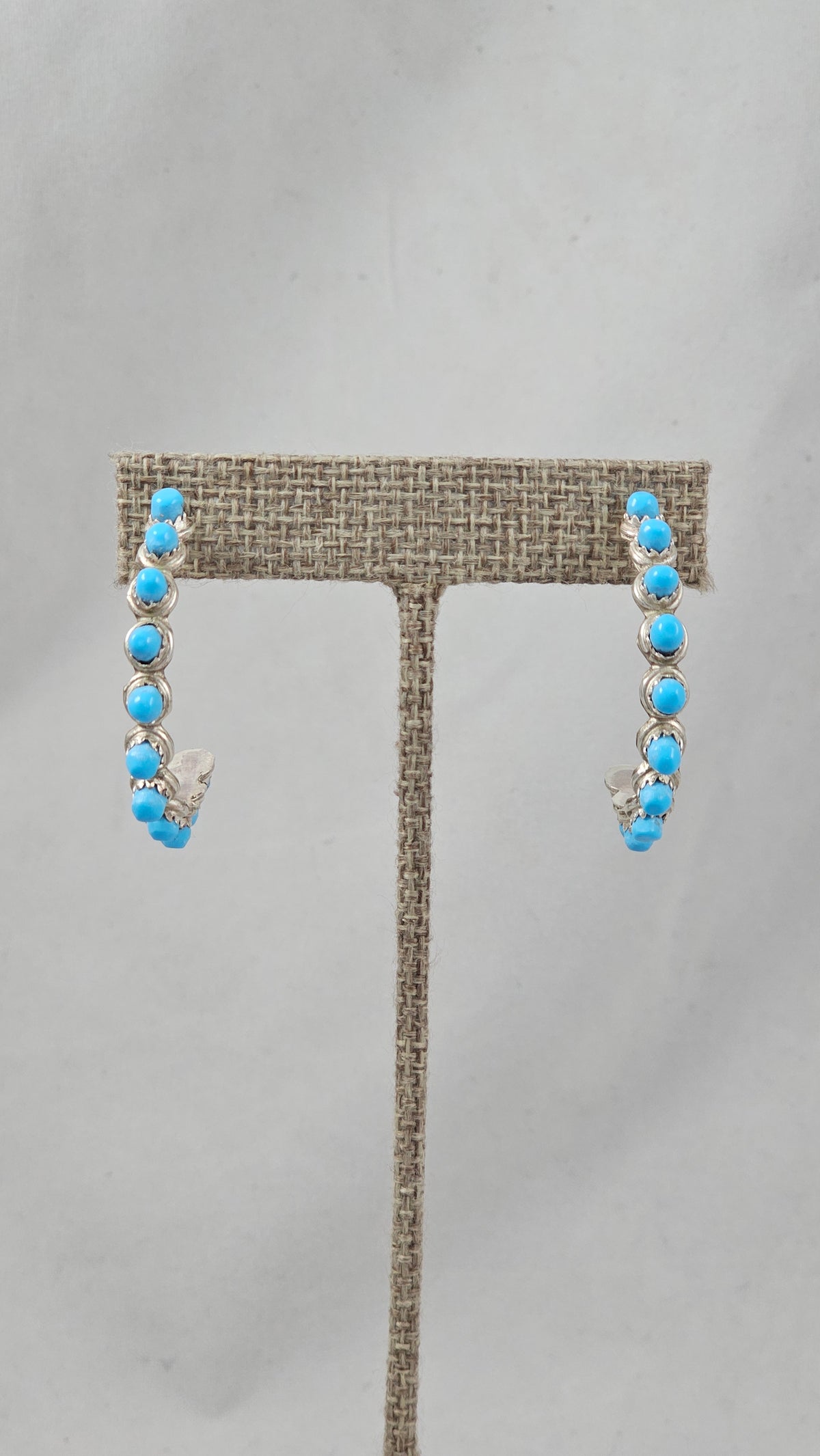 Turquoise hoop earrings