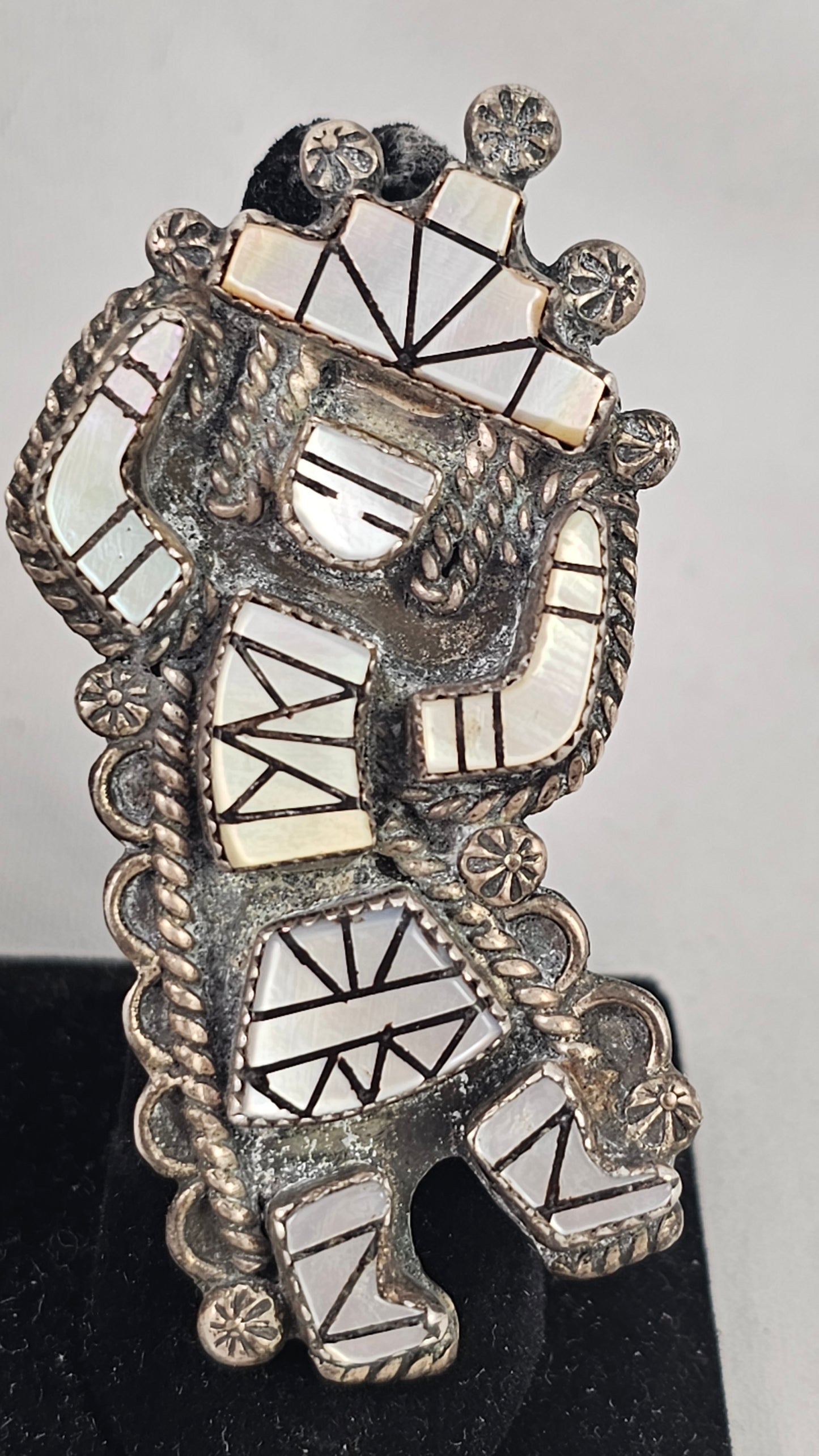 Zuni Rainbow man kachina ring