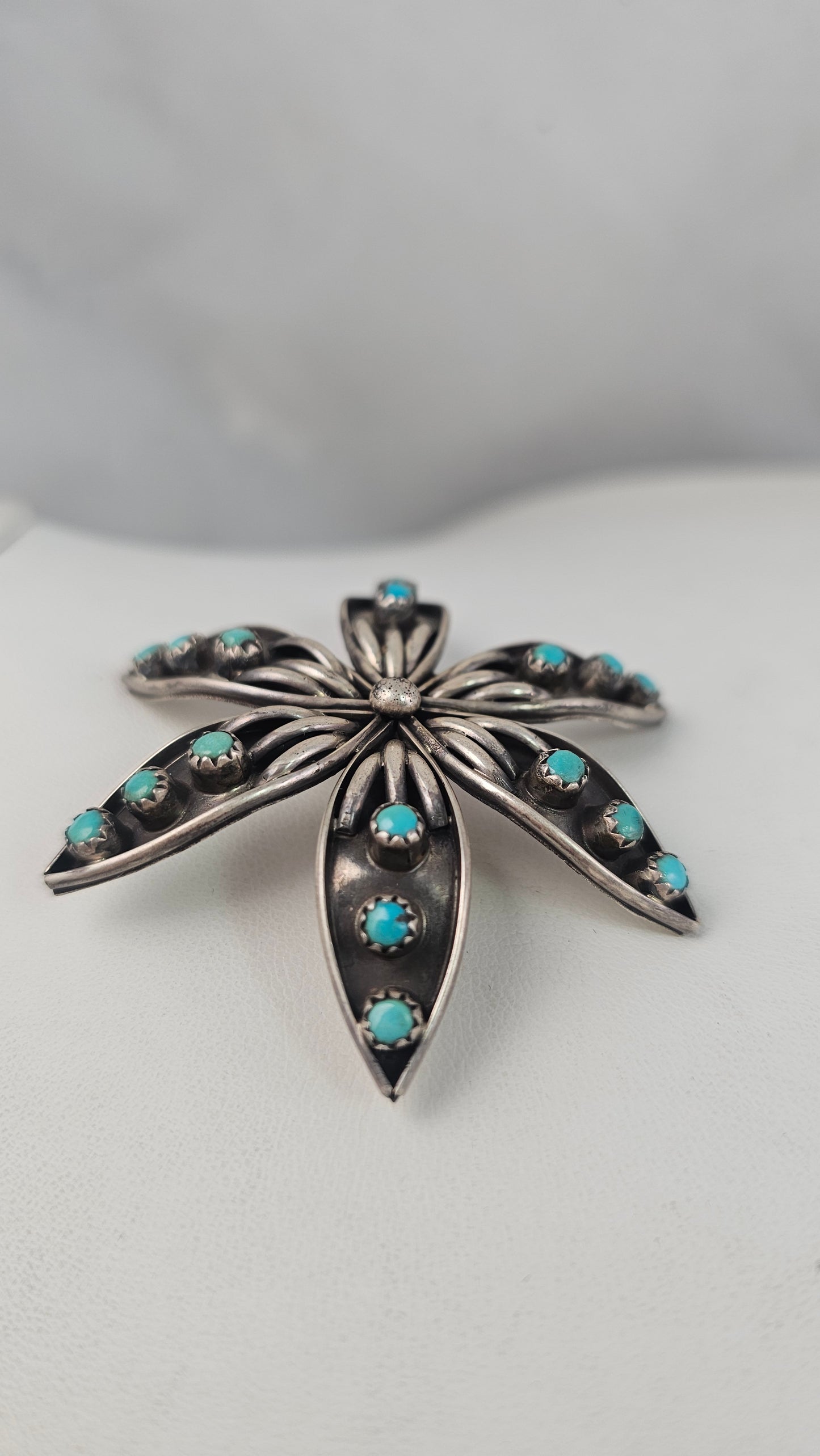 Turquoise Dishta flower pendant