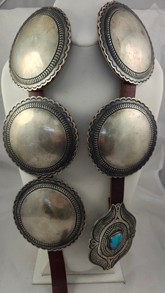 Concho belt turquoise and sterling