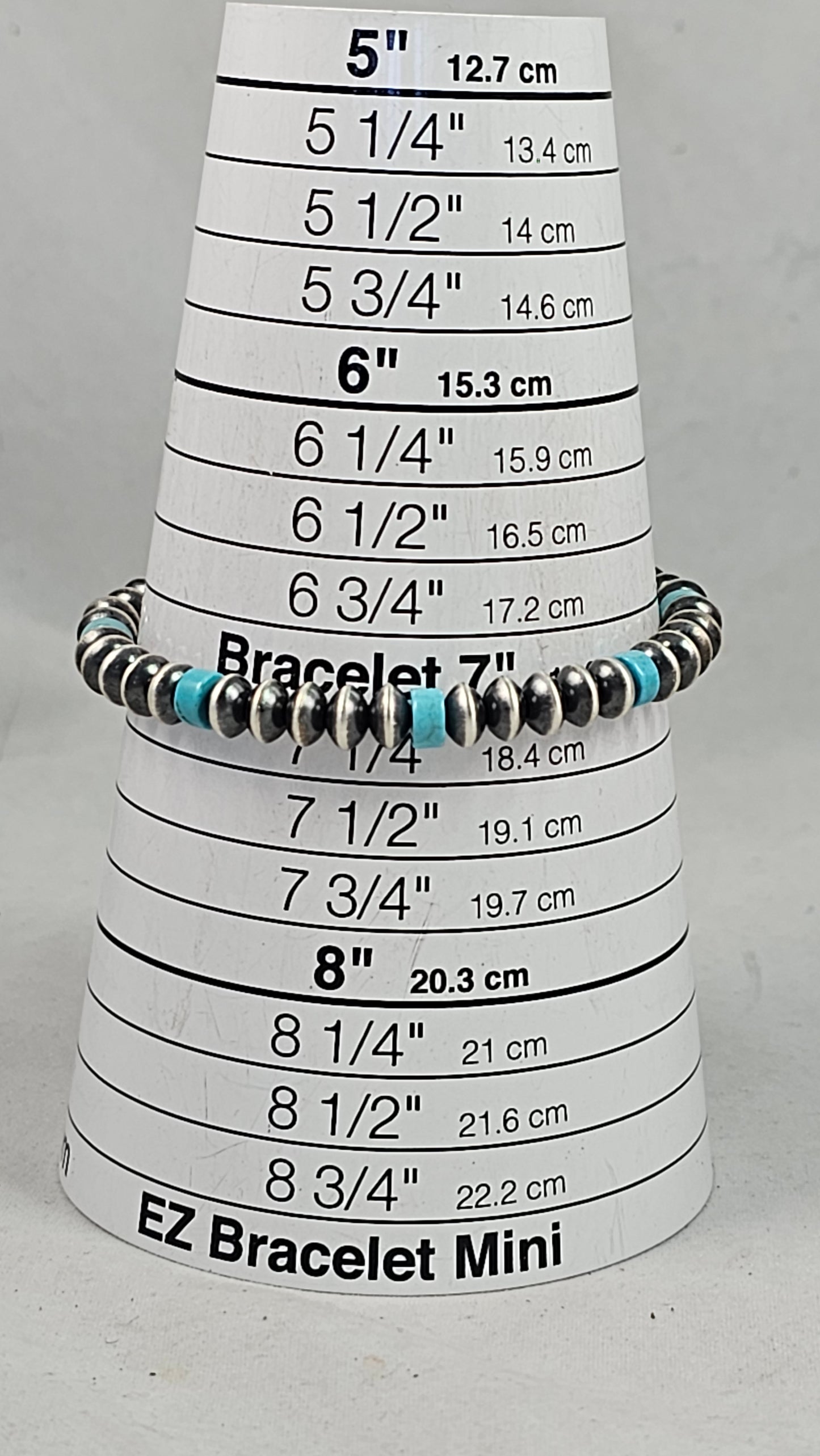 Turquoise and Navajo Pearl stretch bracelet