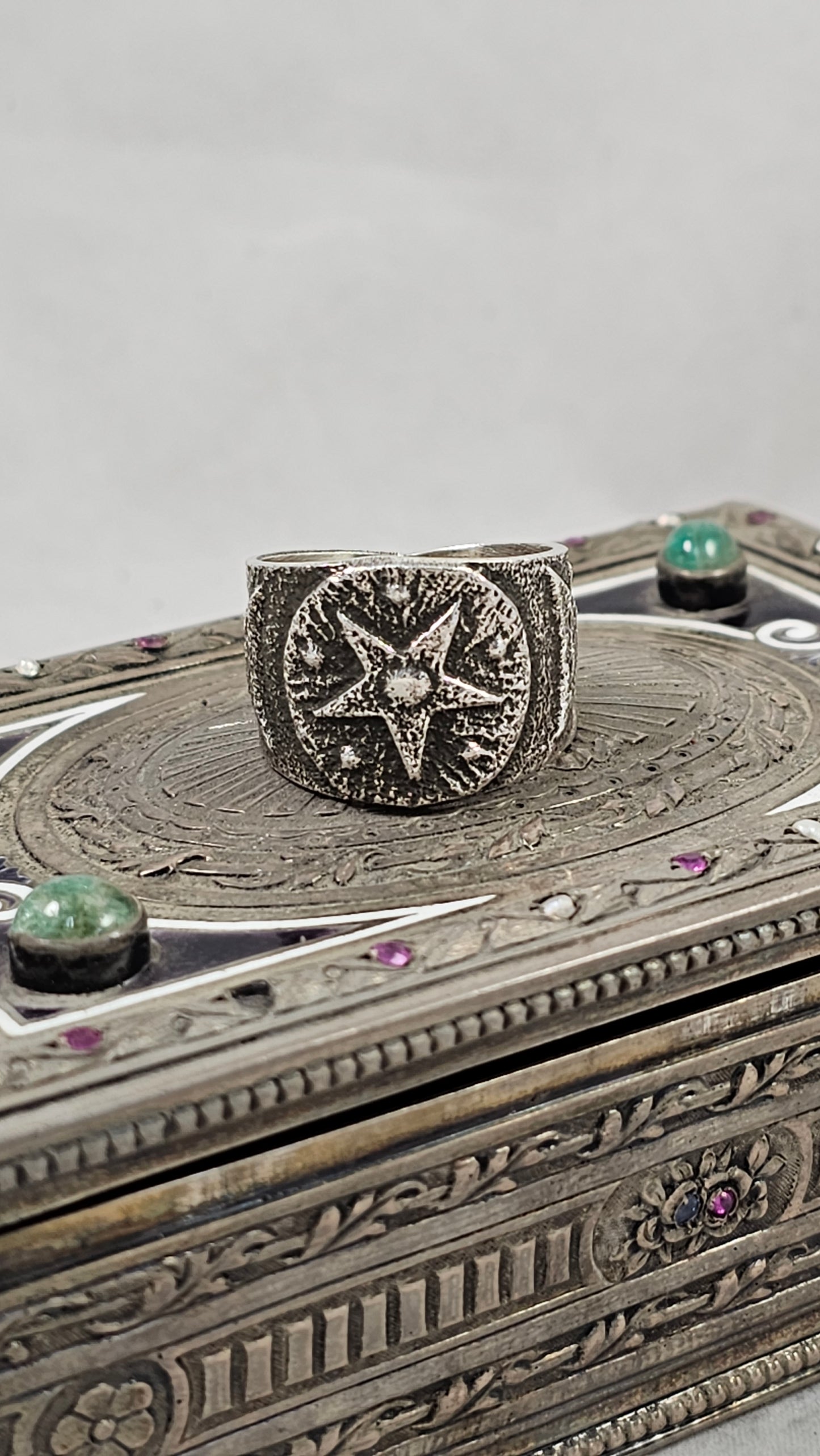 Tufa cast Star ring by Anthony Bowman