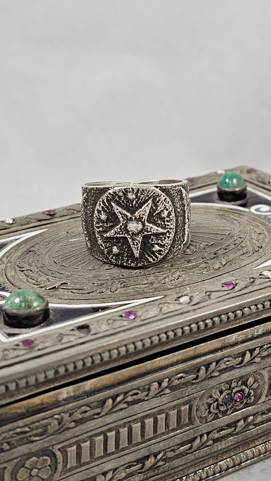 Tufa cast Star ring by Anthony Bowman
