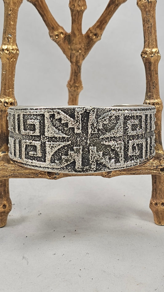 Tufa cast leaf cuff by Anthony Bowman