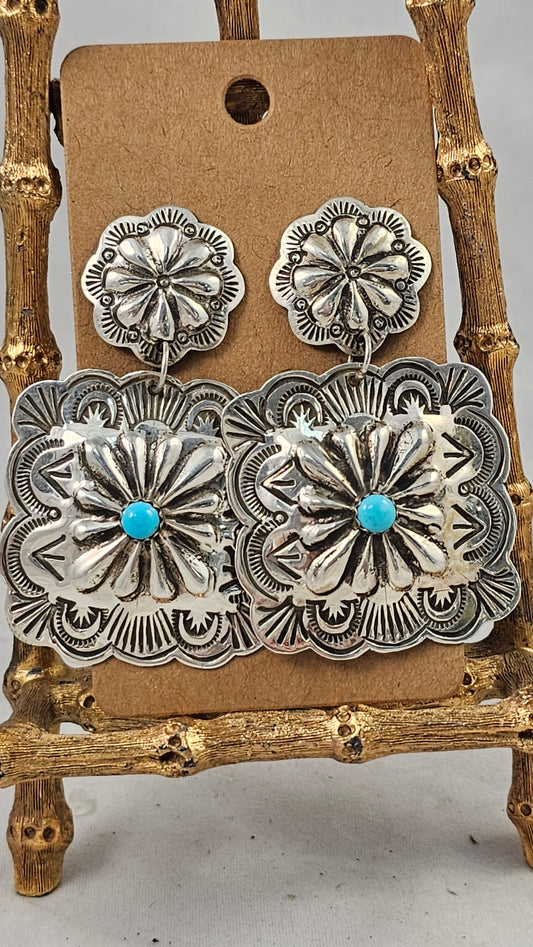 Concho earrings