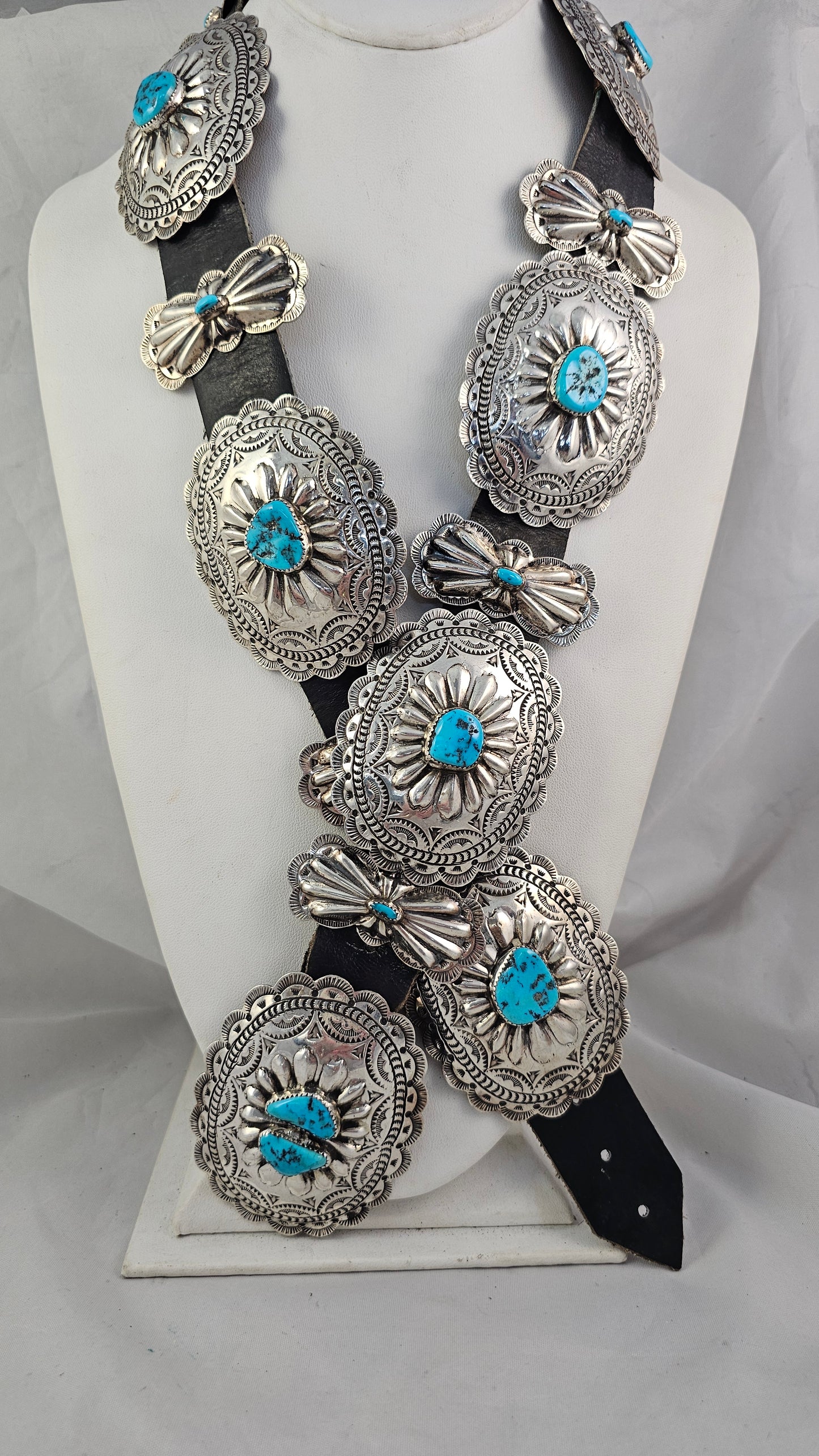 Concho Belt turquoise and silver