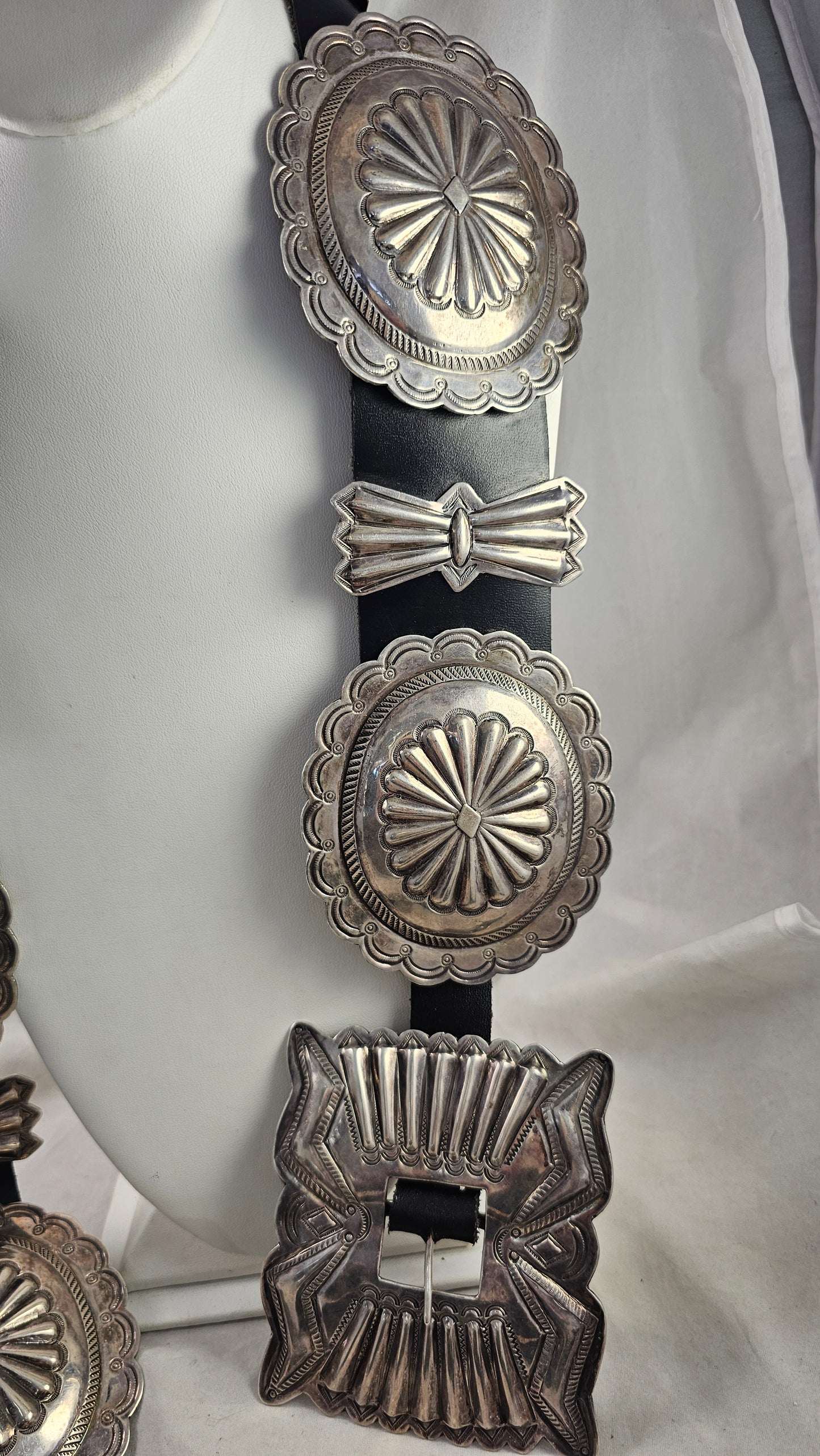 Vintage Navajo Stamped Concho Belt