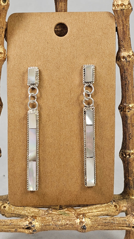 Inlay bar earrings