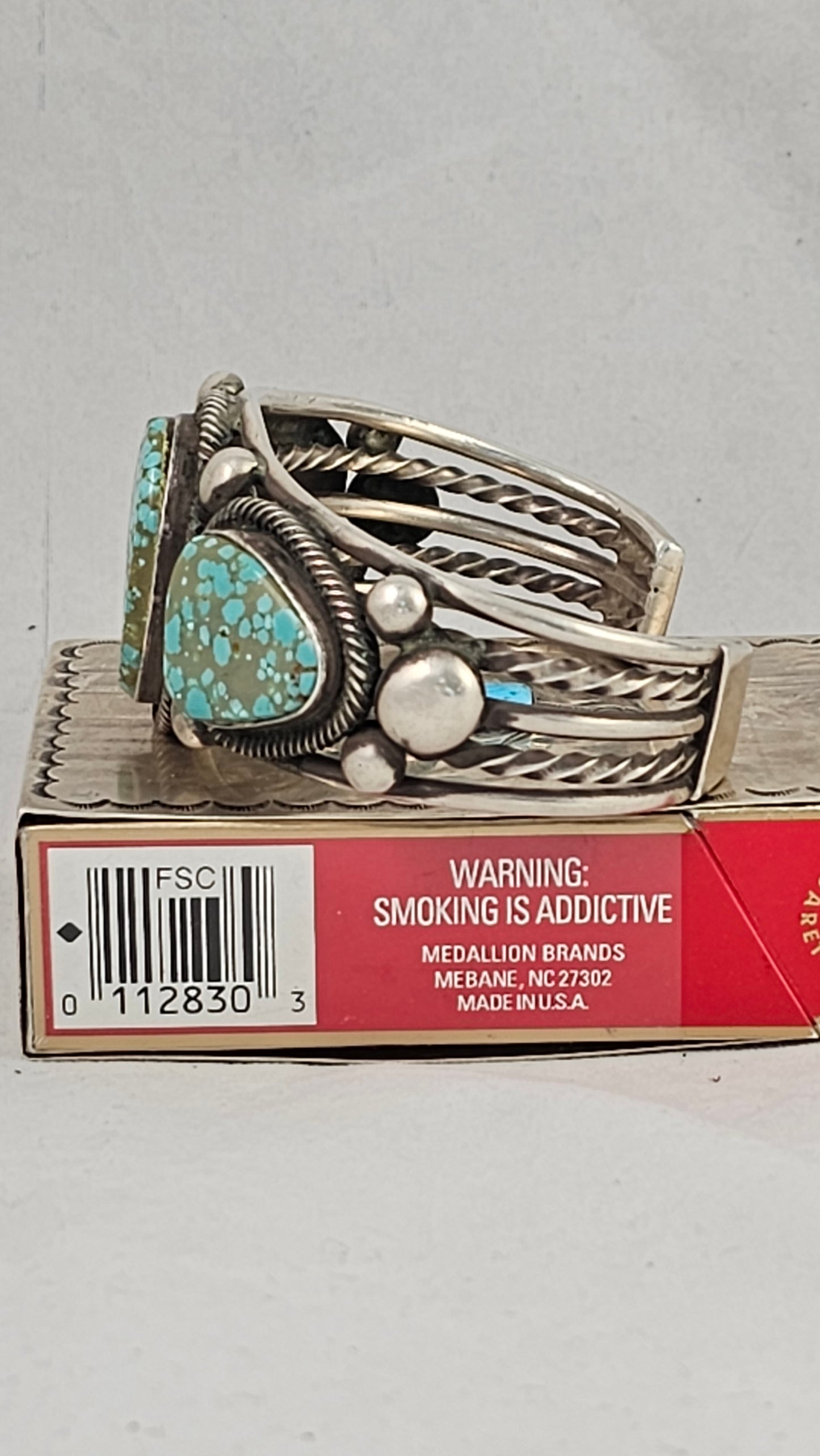 Heavy turquoise cuff