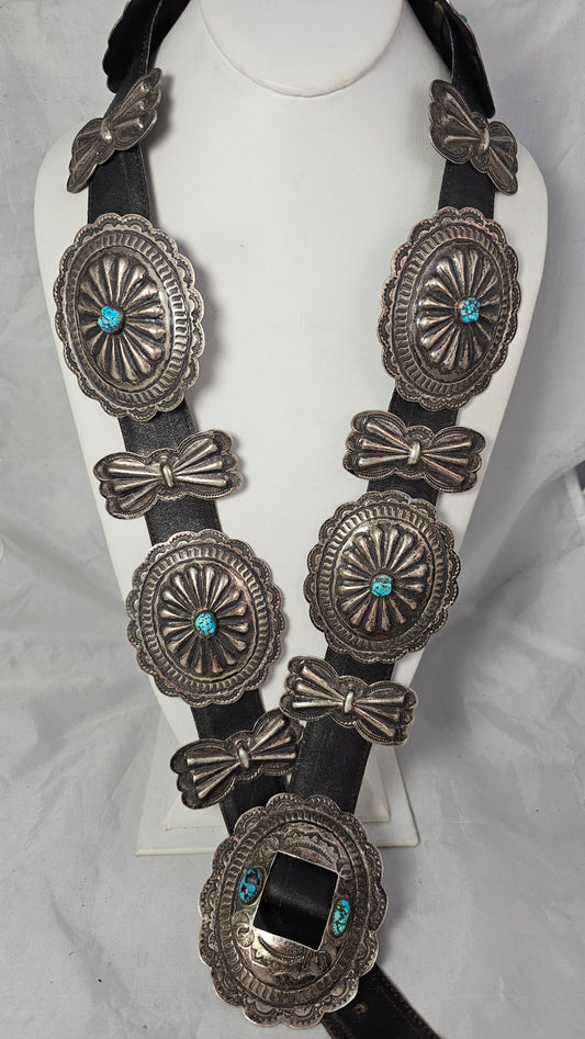 Concho Belt Turquoise and Sterling