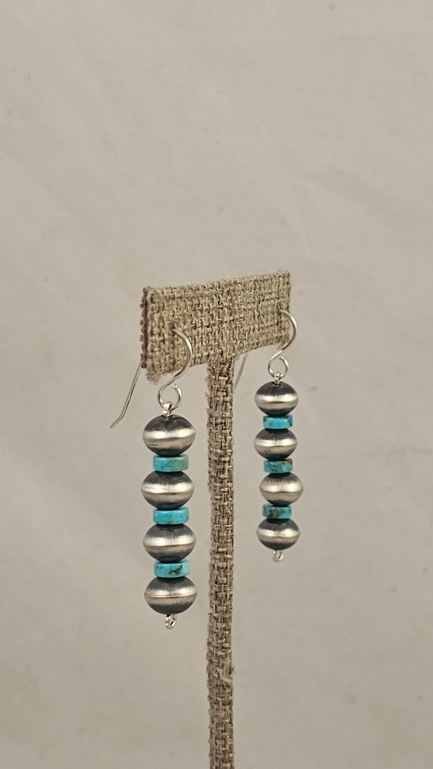 Navajo pearl and turquoise earrings