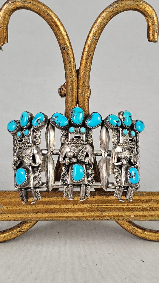 Turquoise and sterling bracelet