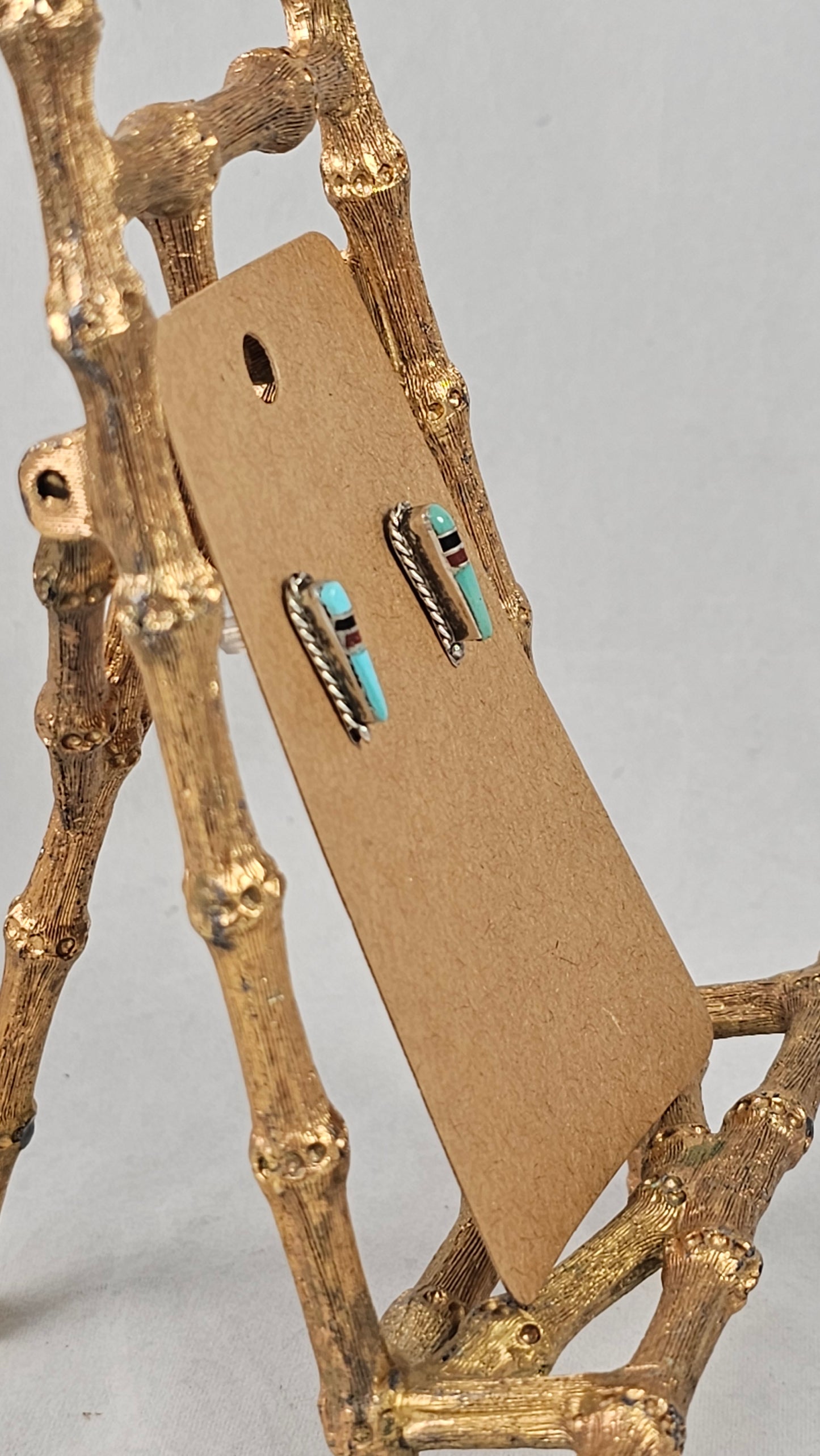 Inlay turquoise earrings