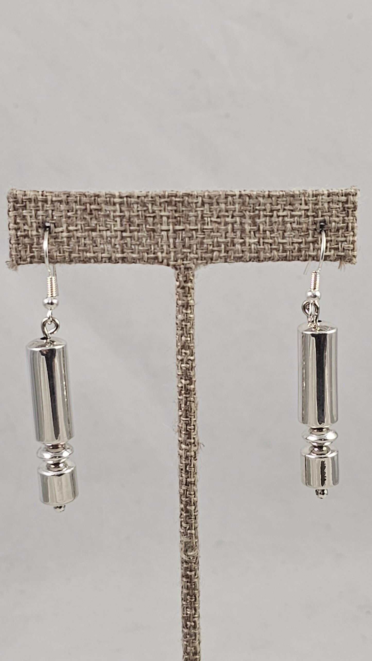 Navajo pearl barrel earrings