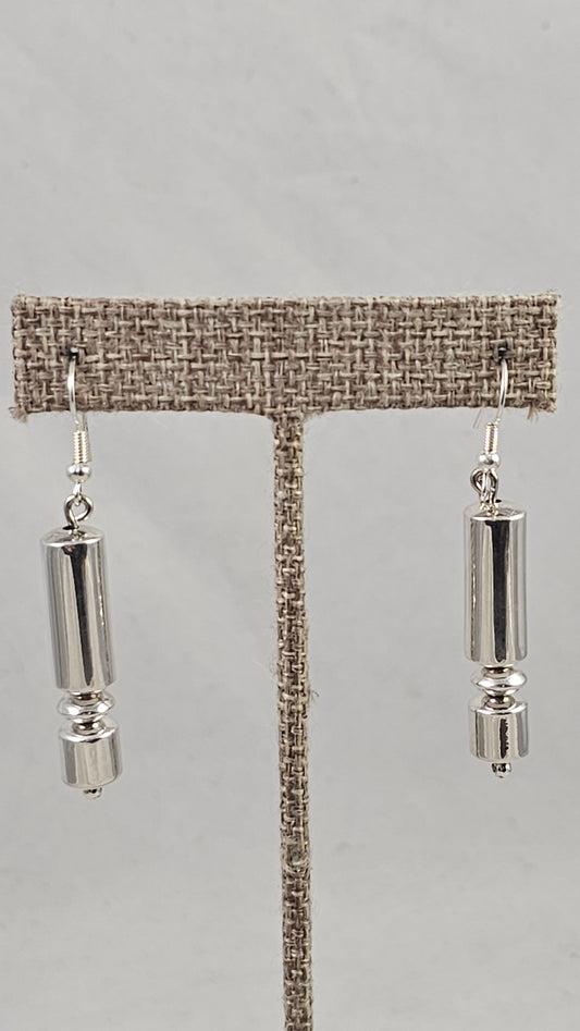 Navajo pearl barrel earrings