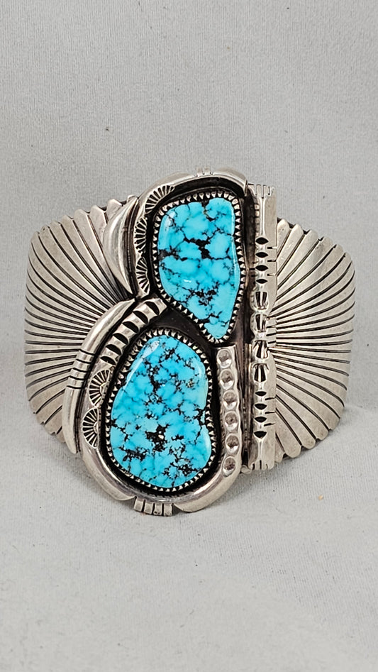 Turquoise and sterling bracelet