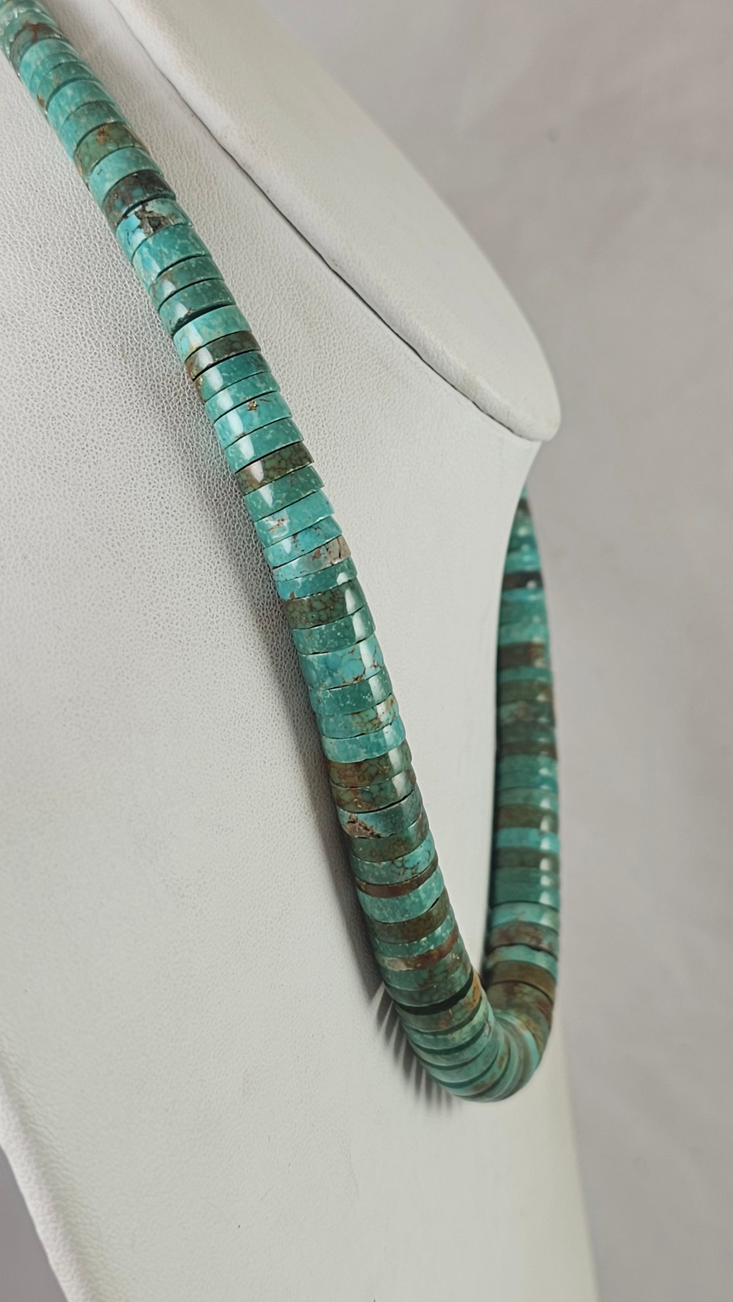 Turquoise heishi choker