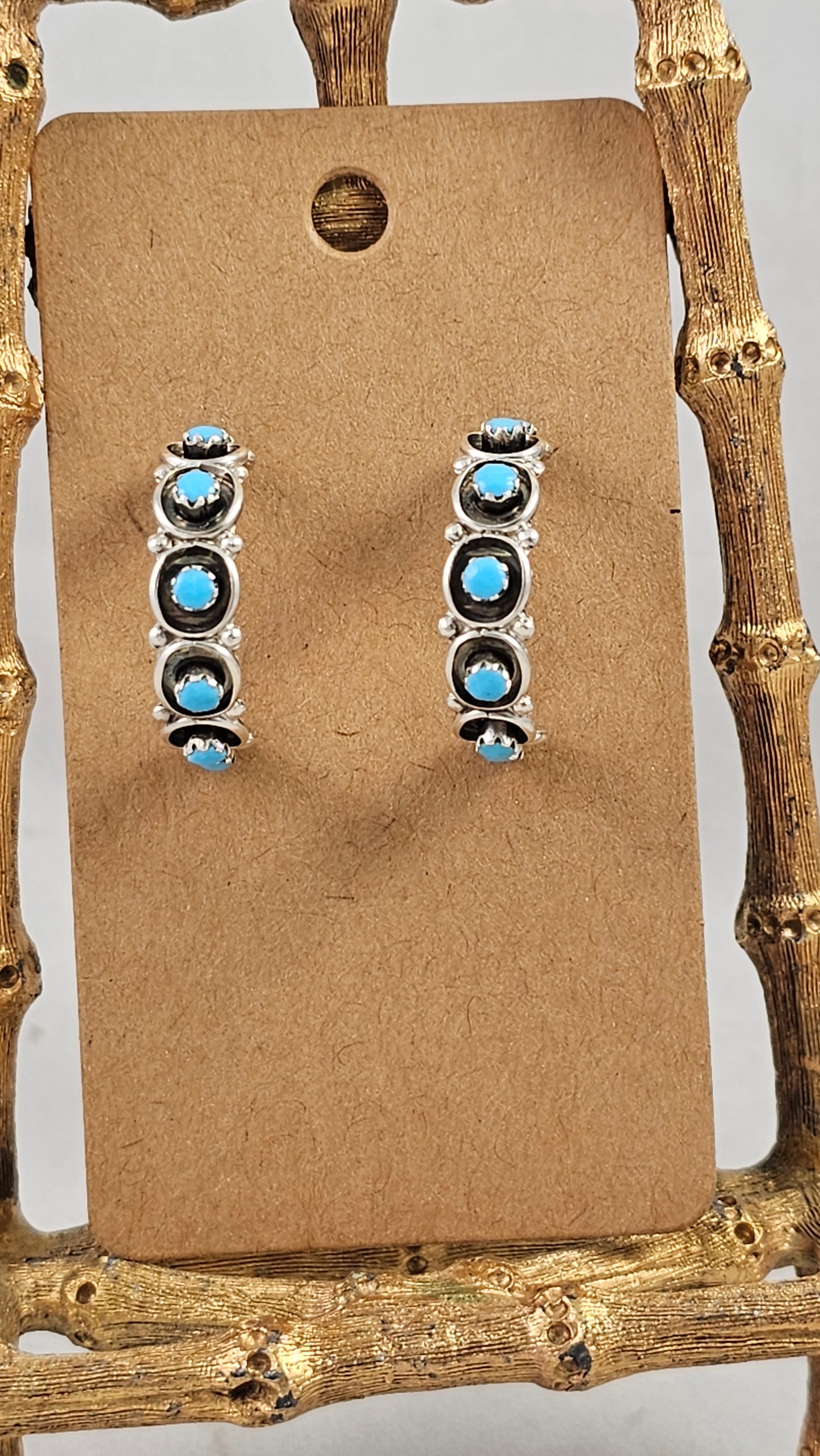 Turquoise hoop earrings