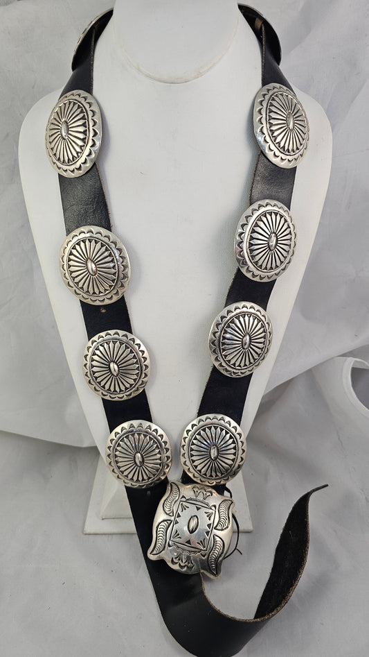 Concho belt sterling by Leonard Maloney