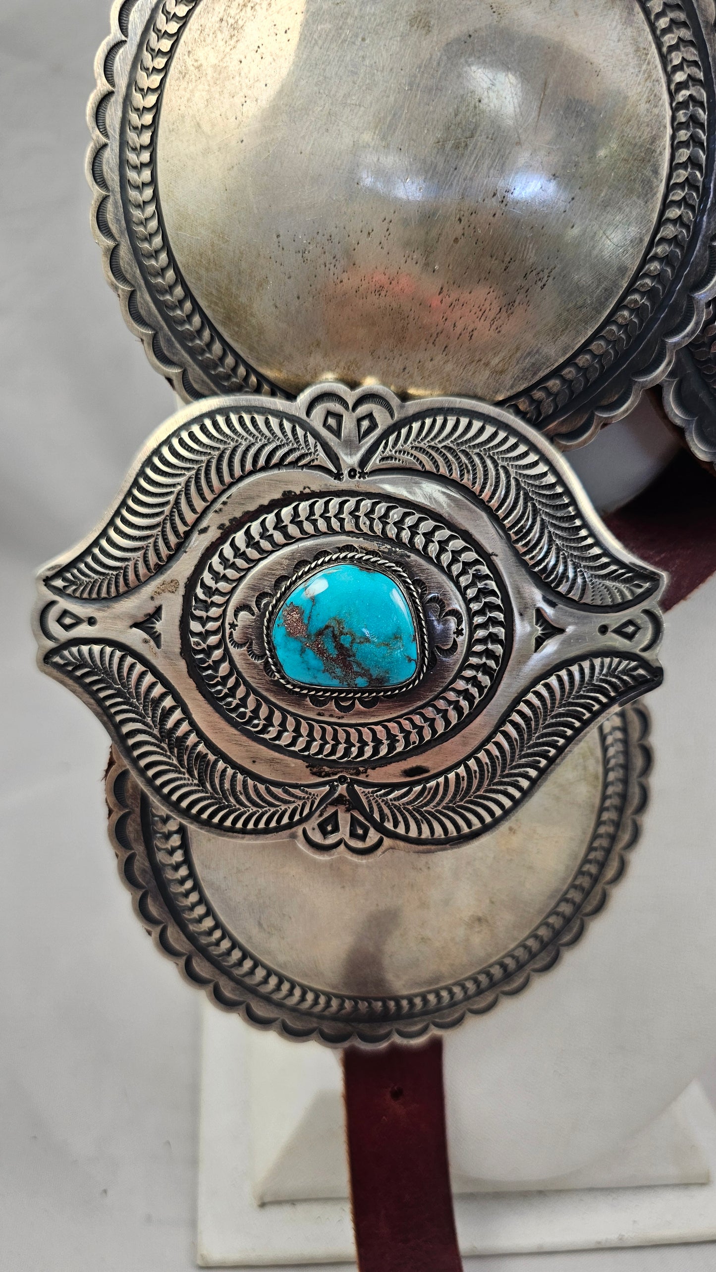 Concho belt turquoise and sterling