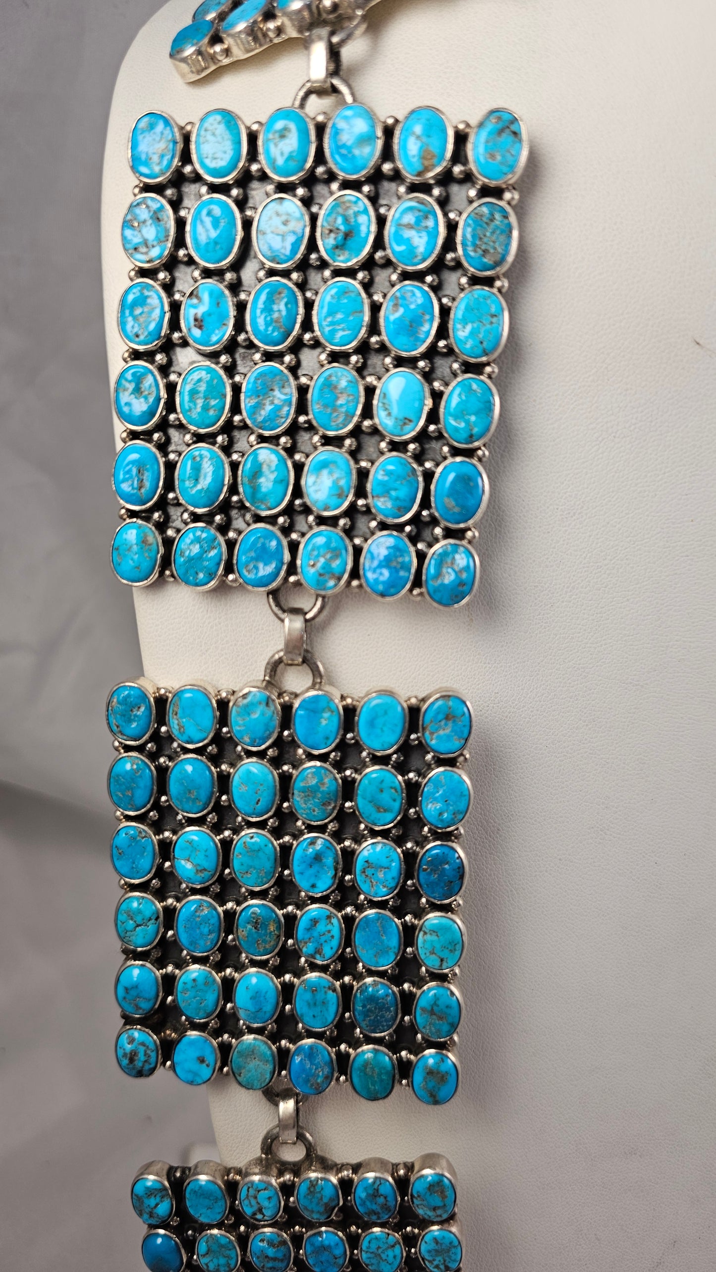 Concho belt turquoise multistone