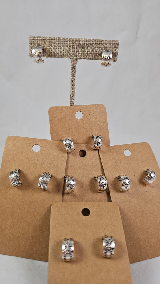 Sterling silver huggie earrings