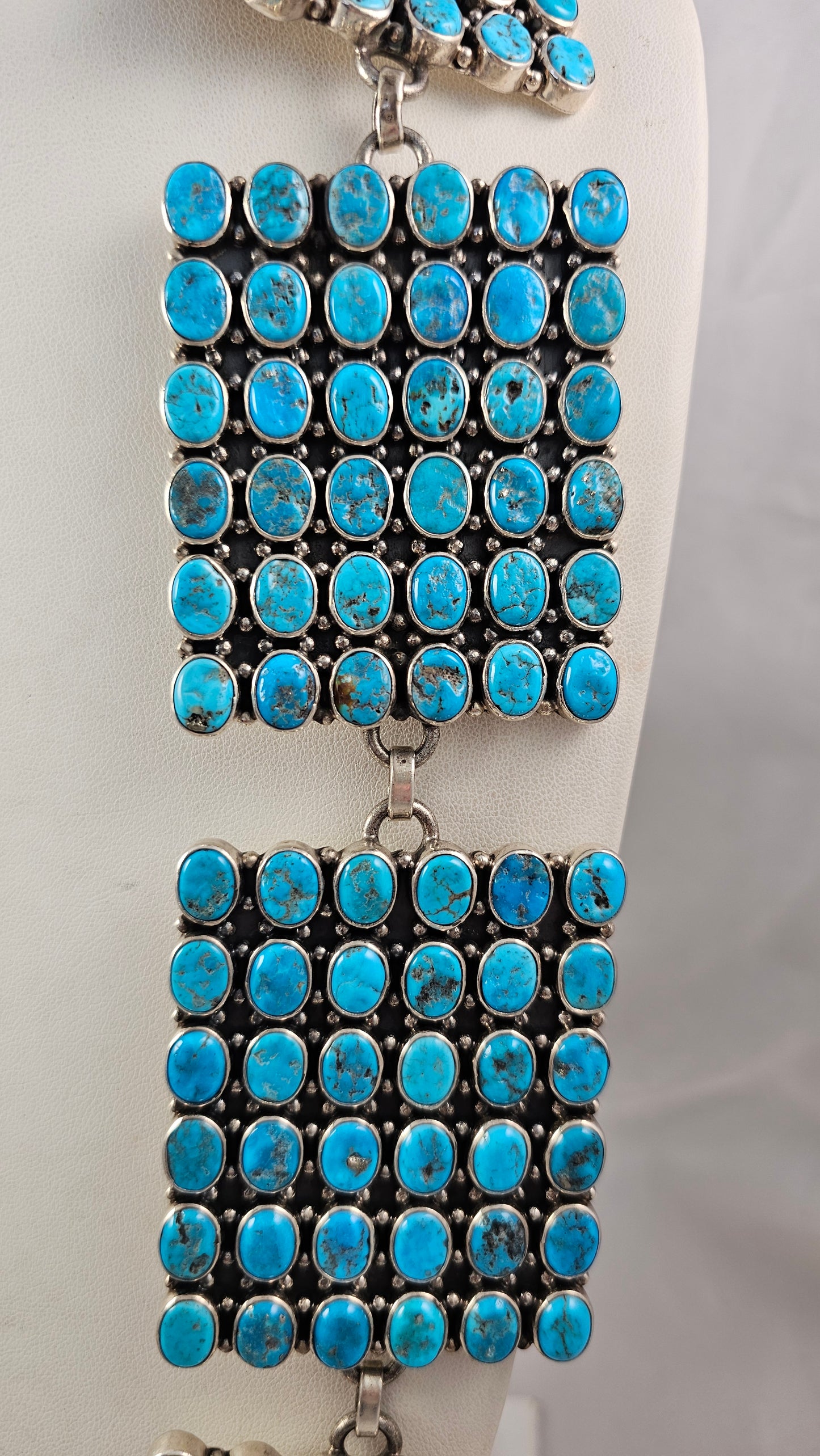 Concho belt turquoise multistone
