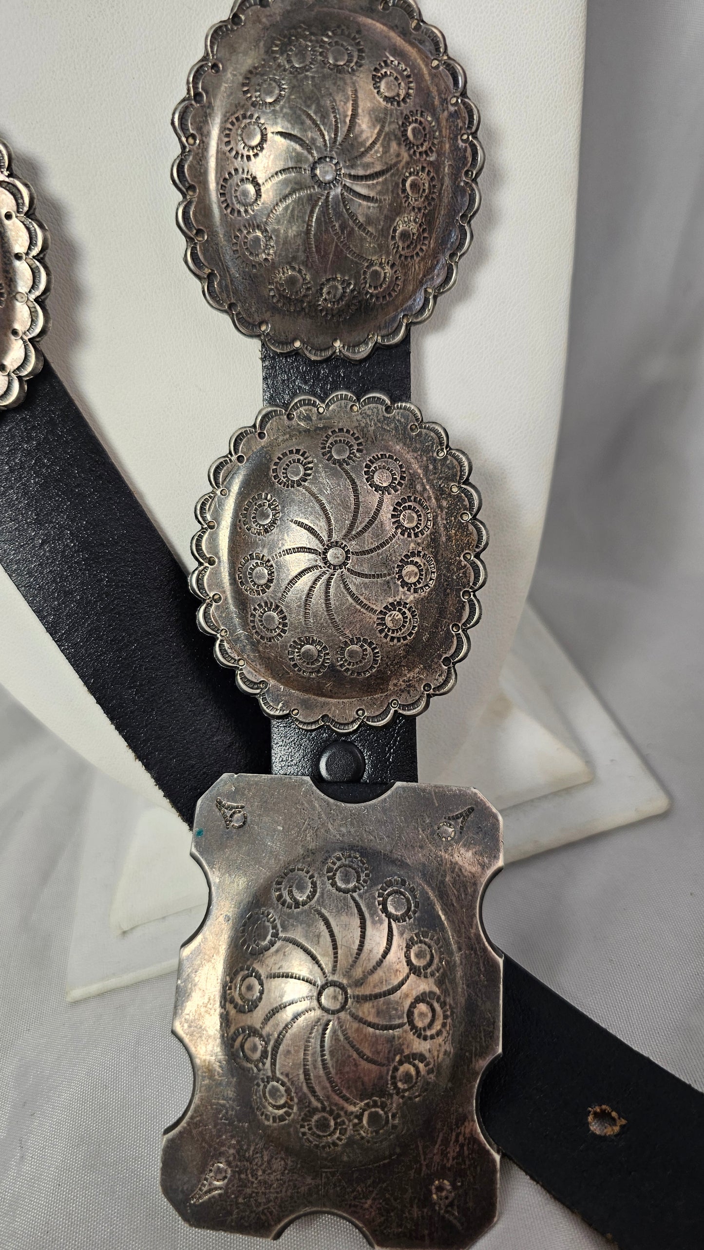 Concho Belt Vintage Sterling Silver