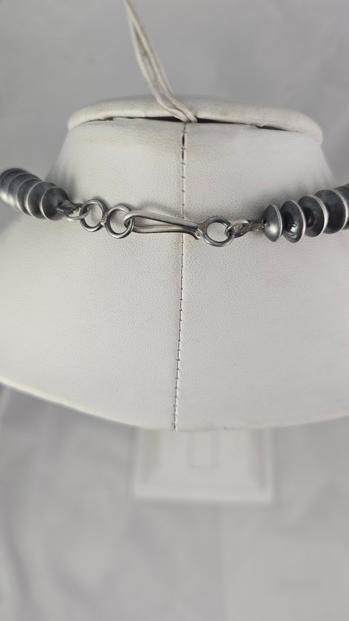 Graduated Navajo saucer pearl 22" necklace