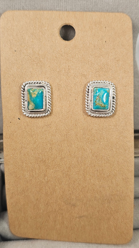Turquoise stud earrings