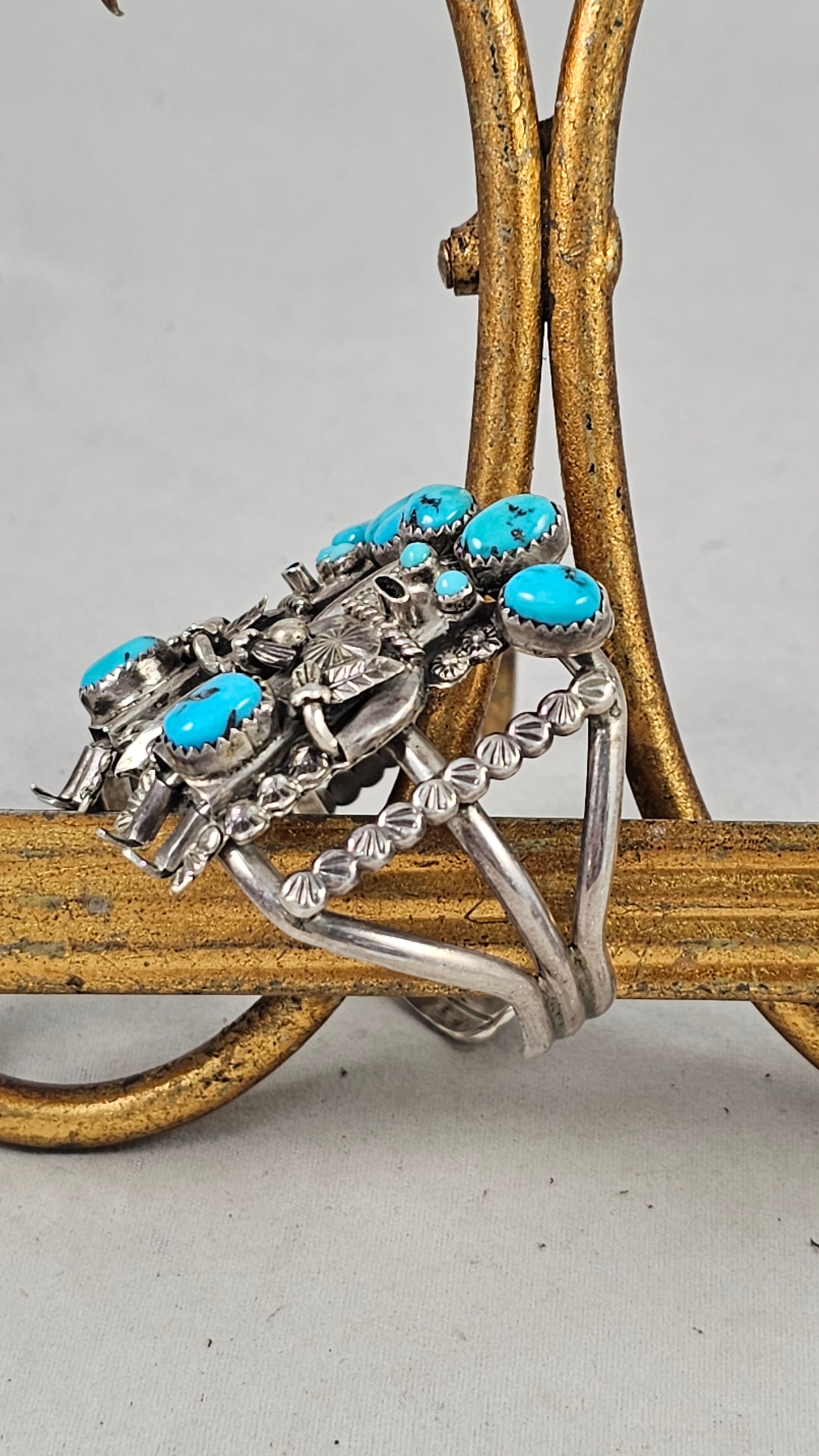 Turquoise and sterling bracelet