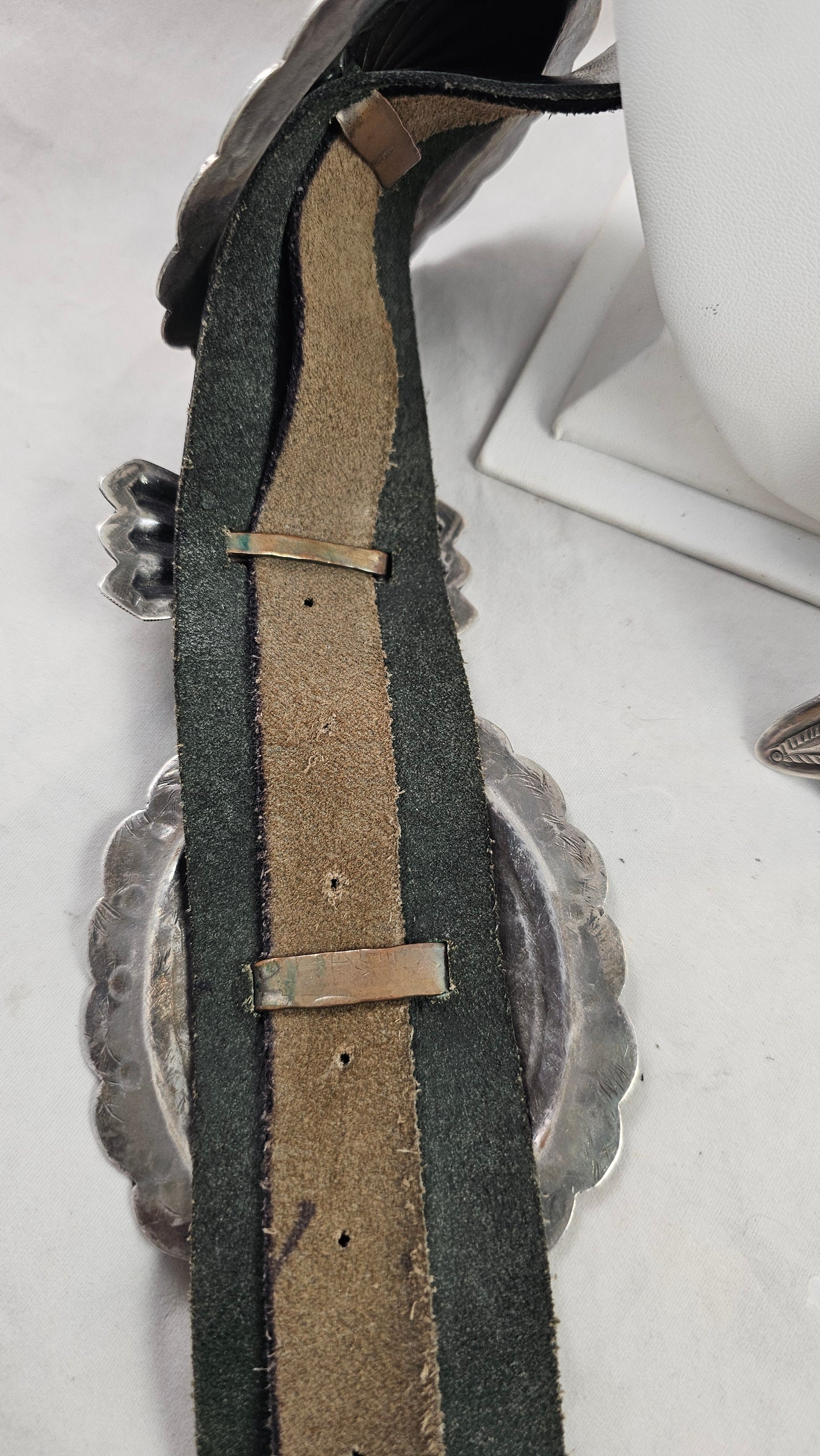 Vintage Navajo Stamped Concho Belt